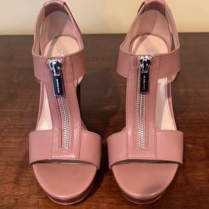 Michael Kors Tan High Heeled/Platform Sandal